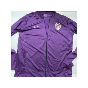 Nike Dri Fit Soccer Jersey‎ Women XL Purple Mesh USA National Team Semi Sheer